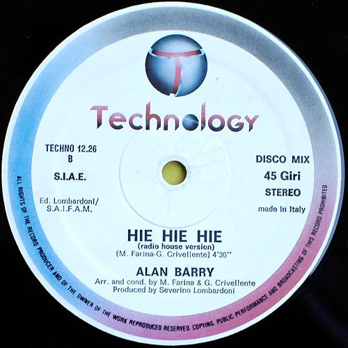 Alan Barry : Hie Hie Hie (12")