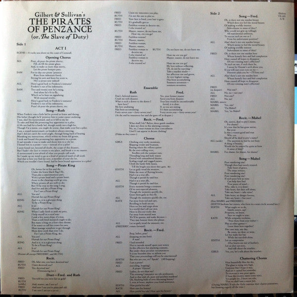 Broadway Cast : Gilbert & Sullivan's The Pirates Of Penzance (2xLP, Album, Gat)