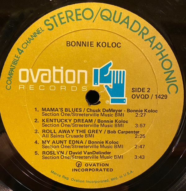Bonnie Koloc : Bonnie Koloc (LP, Album, Quad, She)