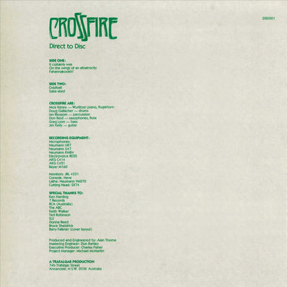 Crossfire (9) : Direct To Disc (LP, Dir)