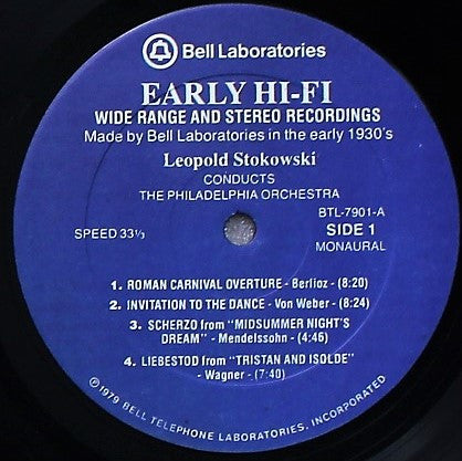 Leopold Stokowski Conducting The Philadelphia Orchestra : Early Hi-Fi (LP, Mono)