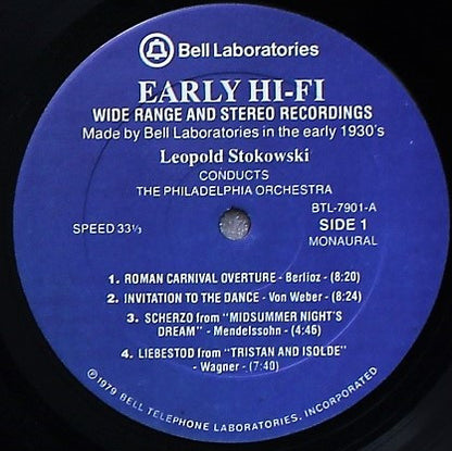 Leopold Stokowski Conducting The Philadelphia Orchestra : Early Hi-Fi (LP, Mono)