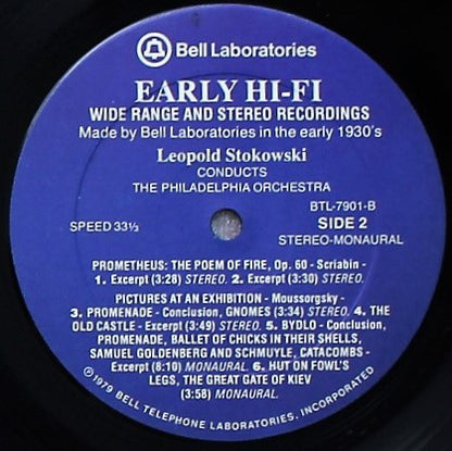 Leopold Stokowski Conducting The Philadelphia Orchestra : Early Hi-Fi (LP, Mono)