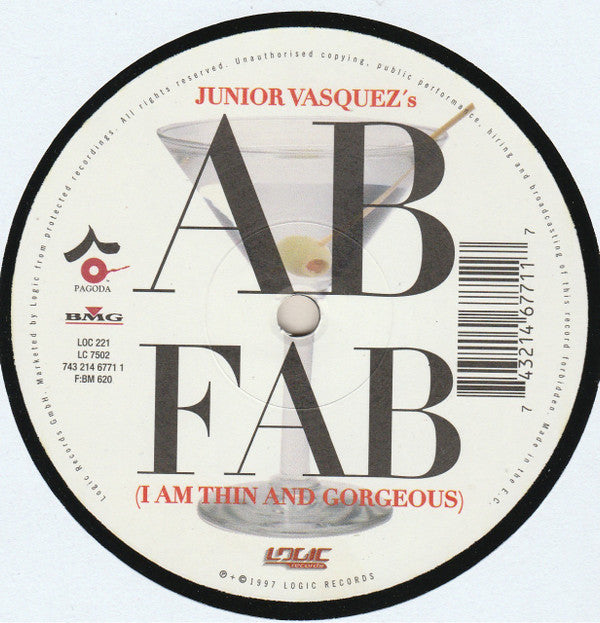 Junior Vasquez : Ab Fab (I Am Thin And Gorgeous) (12")