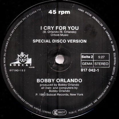 Bobby "O"* : Reputation / I Cry For You (12", Maxi)