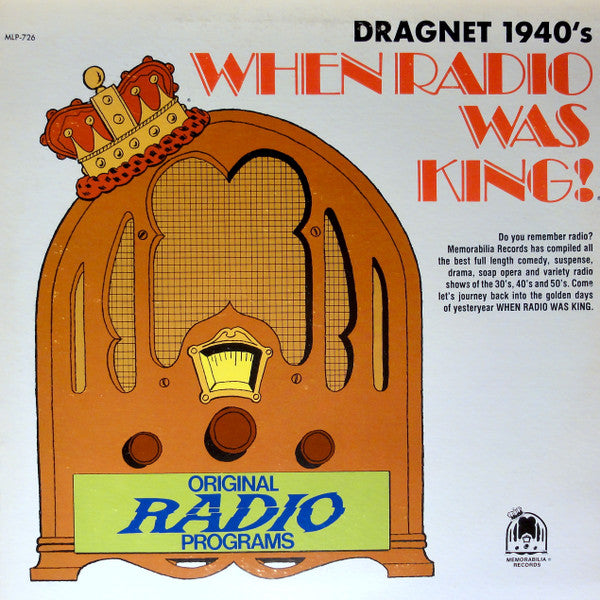 Dragnet (9) : Dragnet 1940's (LP, Album, Mono)