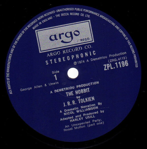 J.R.R. Tolkien, Nicol Williamson : The Hobbit (4xLP, Album + Box)