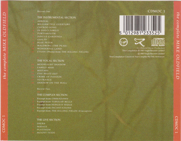 Mike Oldfield : The Complete Mike Oldfield (2xCD, Comp)