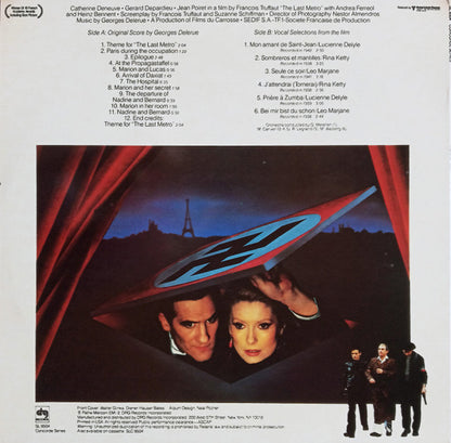 Georges Delerue : Francois Truffaut's The Last Metro (Original Soundtrack Recording) (LP, Album)