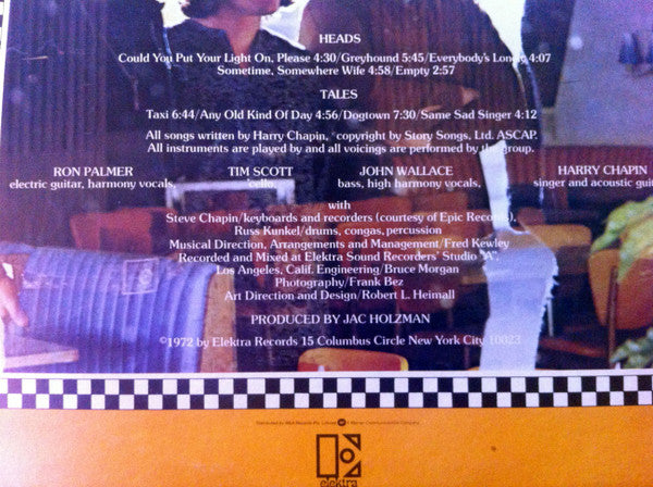 Harry Chapin : Heads & Tales (LP, Album)