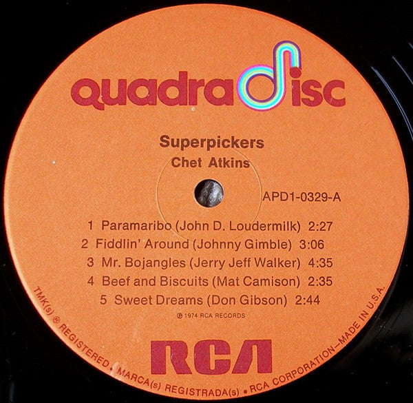 Chet Atkins : Superpickers (LP, Album, Quad)