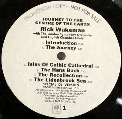 Rick Wakeman With London Symphony Orchestra And The English Chamber Choir : Journey To The Centre Of The Earth (LP, Album, Promo, Spe)