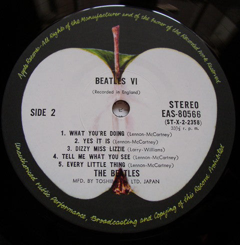 The Beatles = ザ・ビートルズ* : Beatles VI = ビートルズ VI (LP, Album, RE, Gat)