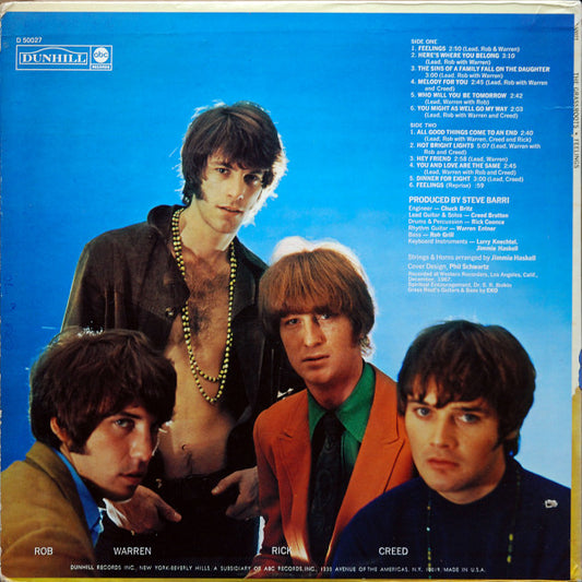 The Grass Roots : Feelings (LP, Album, RE, Tru)
