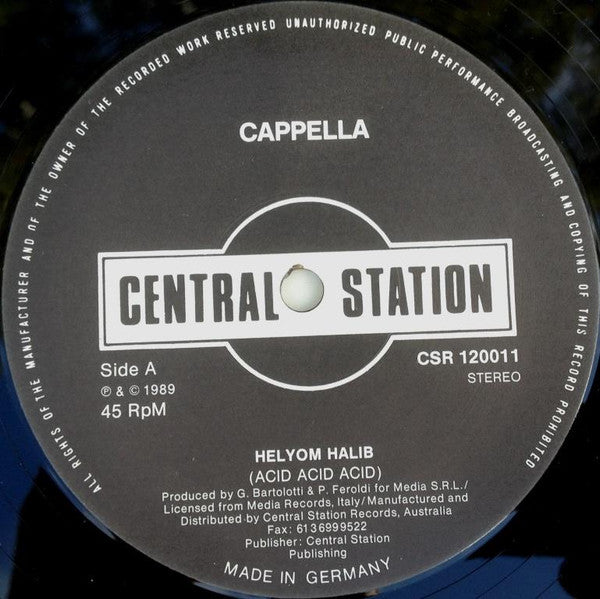 Cappella : Helyom Halib (Work It To The Bone) (12")