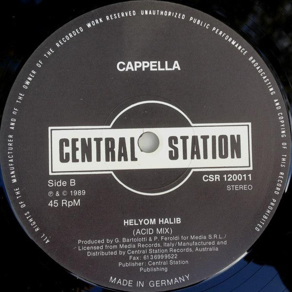 Cappella : Helyom Halib (Work It To The Bone) (12")