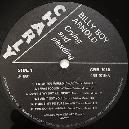 Billy Boy Arnold : Crying & Pleading (LP, Comp)