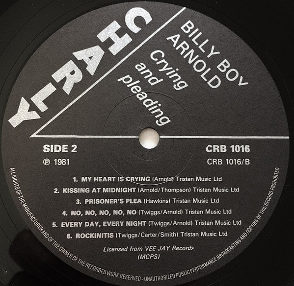 Billy Boy Arnold : Crying & Pleading (LP, Comp)