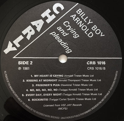 Billy Boy Arnold : Crying & Pleading (LP, Comp)