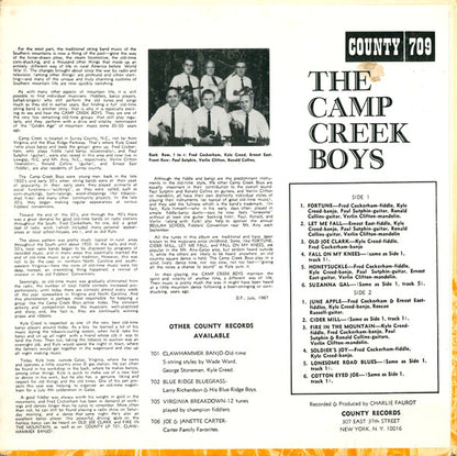 The Camp Creek Boys : The Camp Creek Boys (Old Time String Band) (LP, Album, Mono)