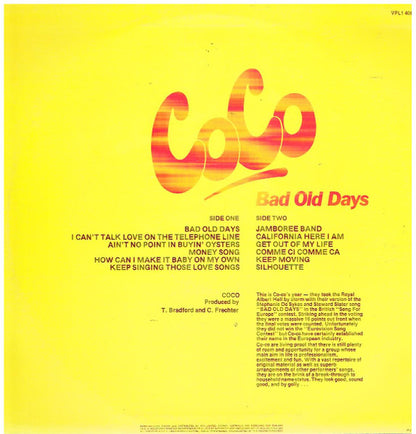 Coco* : Bad Old Days (LP, Album)