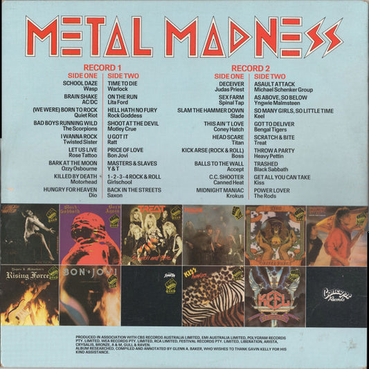 Various : Metal Madness (2xLP, Album, Comp, Gat)
