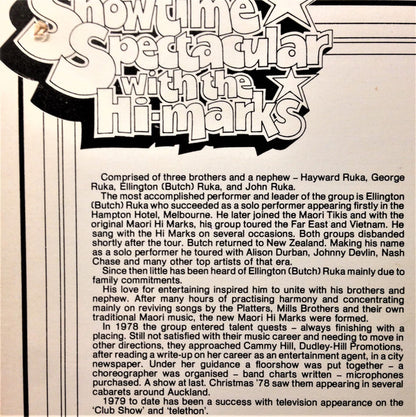The Hi-Marks (2) : Showtime Spectacular With The Hi-Marks (LP, Album)