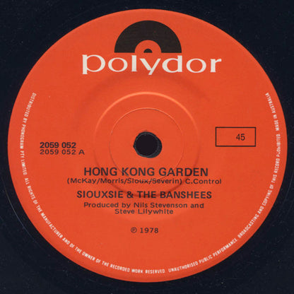 Siouxsie & The Banshees : Hong Kong Garden (7", Single)