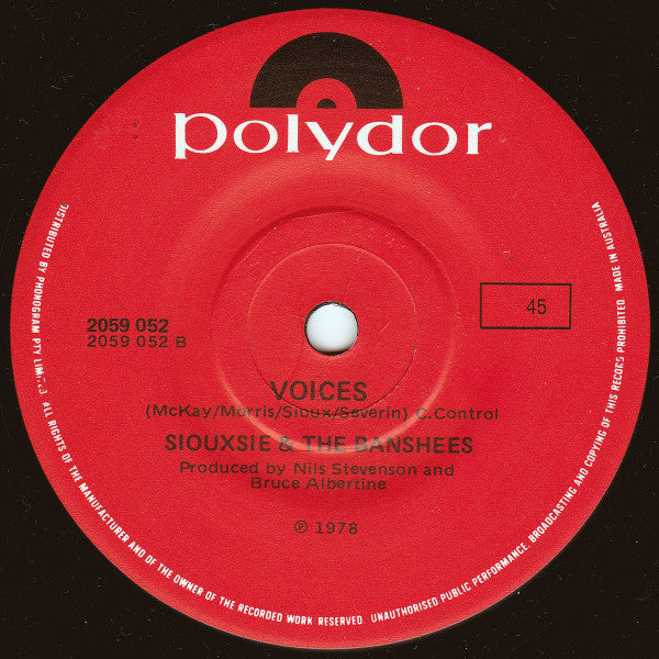 Siouxsie & The Banshees : Hong Kong Garden (7", Single)