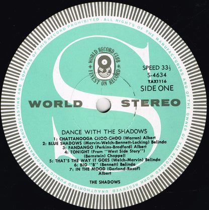 The Shadows : Dance With The Shadows (LP, Album, Club)