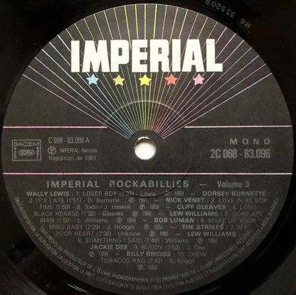 Various : Imperial Rockabillies Volume Three (LP, Comp, Mono, RE)
