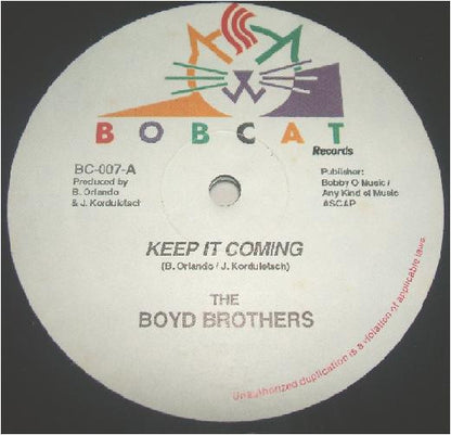 The Boyd Brothers : Keep It Coming (12", Single)