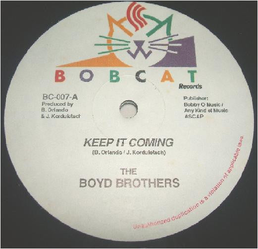 The Boyd Brothers : Keep It Coming (12", Single)