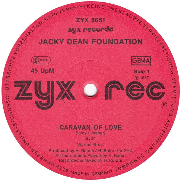 Jacky Dean Foundation : Caravan Of Love (The Dance Version) (12")