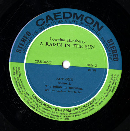 Lorraine Hansberry : A Raisin In The Sun (3xLP)