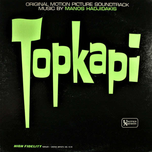 Manos Hadjidakis : Topkapi (Original Motion Picture Sound Track) (LP, Album, Mono)