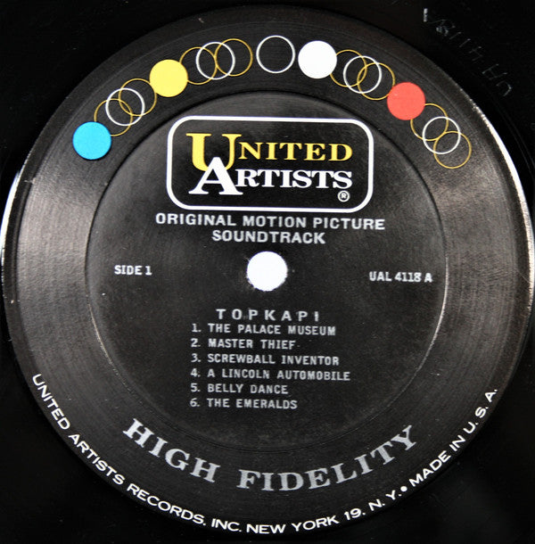 Manos Hadjidakis : Topkapi (Original Motion Picture Sound Track) (LP, Album, Mono)