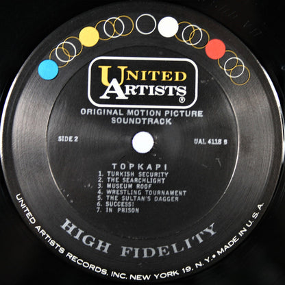 Manos Hadjidakis : Topkapi (Original Motion Picture Sound Track) (LP, Album, Mono)