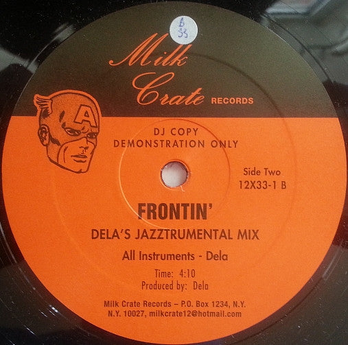 Pharrell Williams : Frontin' (Dela's Jazz Crate Mix) (12", P/Unofficial, Promo, Ora)