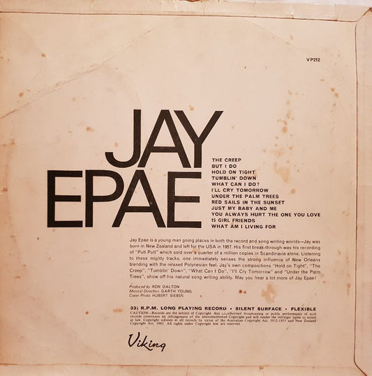 Jay Epae : Hold On Tight! It's Jay Epae (LP, Album)