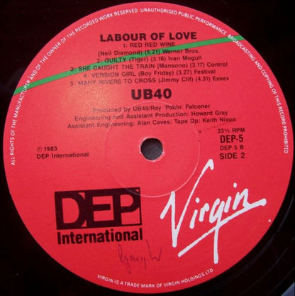 UB40 : Labour Of Love (LP, Album)