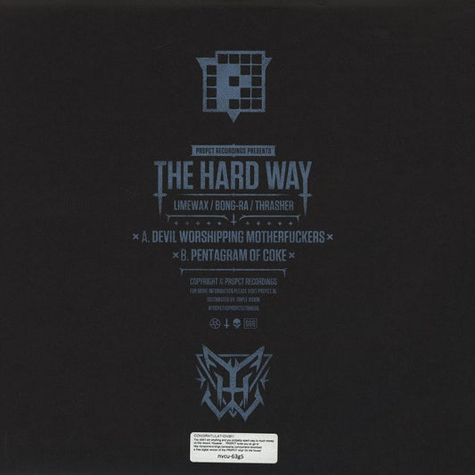 The Hard Way (3) : Devil Worshipping Motherfuckers / Pentagram Of Coke (12", Blu)
