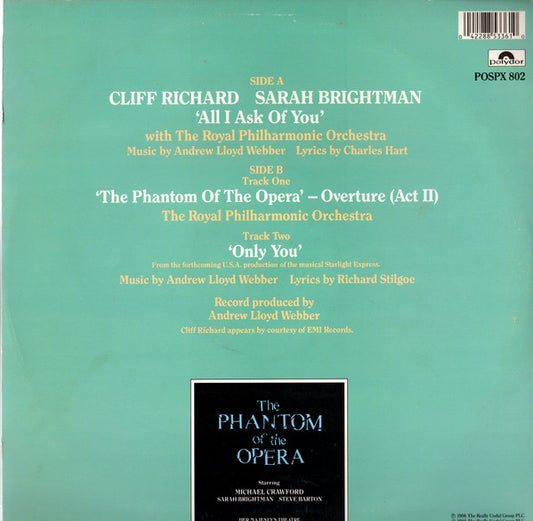 Cliff Richard, Sarah Brightman : All I Ask Of You (12")