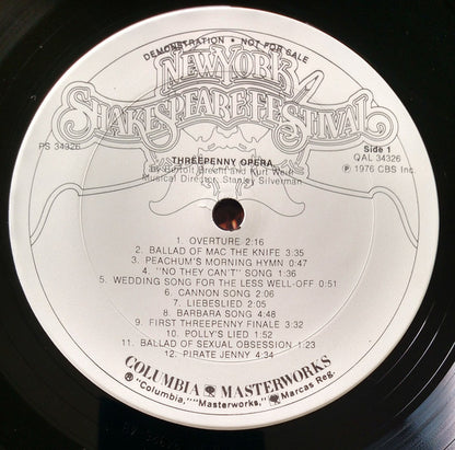 Joseph Papp By Kurt Weill & Bertolt Brecht : Original Cast Recording: Three Penny Opera (LP, Album, Quad, Promo, Gat)