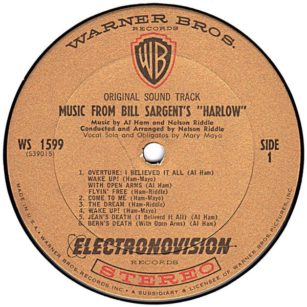 Al Ham, Nelson Riddle : Harlow (Original Sound Track) (LP, Album)