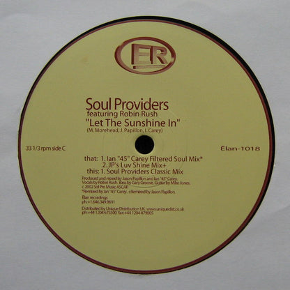 Soul Providers Feat. Robin Rush : Let The Sunshine In (2x12")