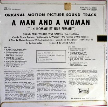 Francis Lai : A Man And A Woman "Un Homme Et Une Femme" (Original Motion Picture Soundtrack) (LP, Album, RE)