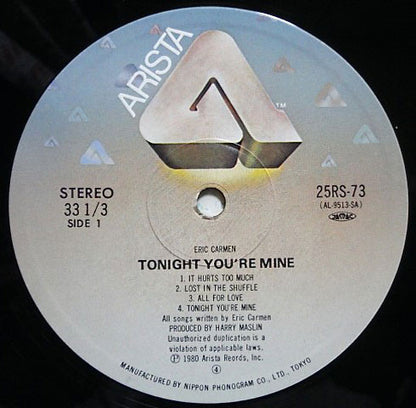 Eric Carmen : Tonight You're Mine (LP, Album)