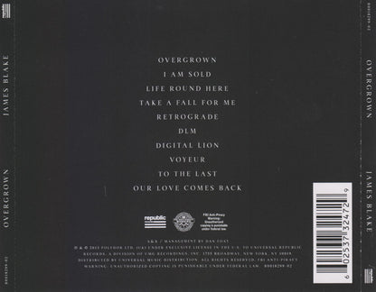 James Blake : Overgrown (CD, Album)