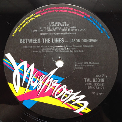 Jason Donovan : Between The Lines (LP, Album)